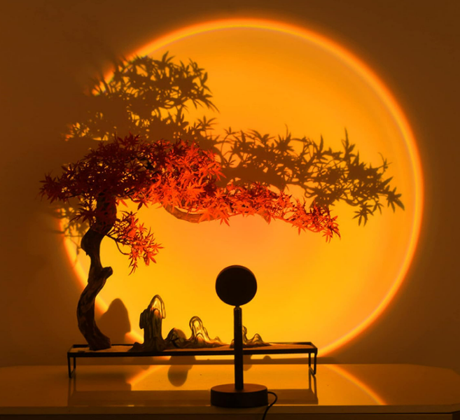 Sunset Lampe mit 4 echten, natürlichen Farbtönen